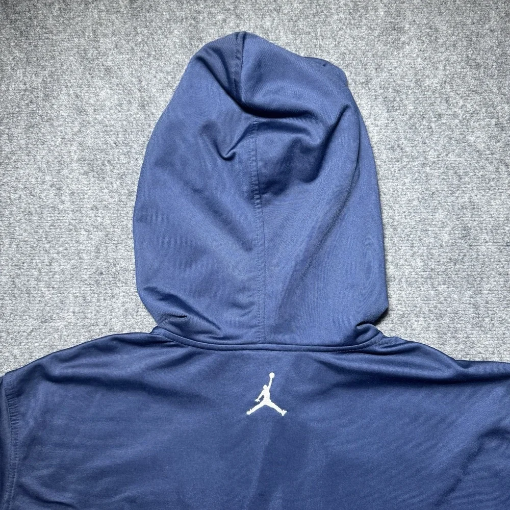 Jordan Jumpman Full Zip Hoodie Track Jacket Men XL Navy w/ White Accents Logo
